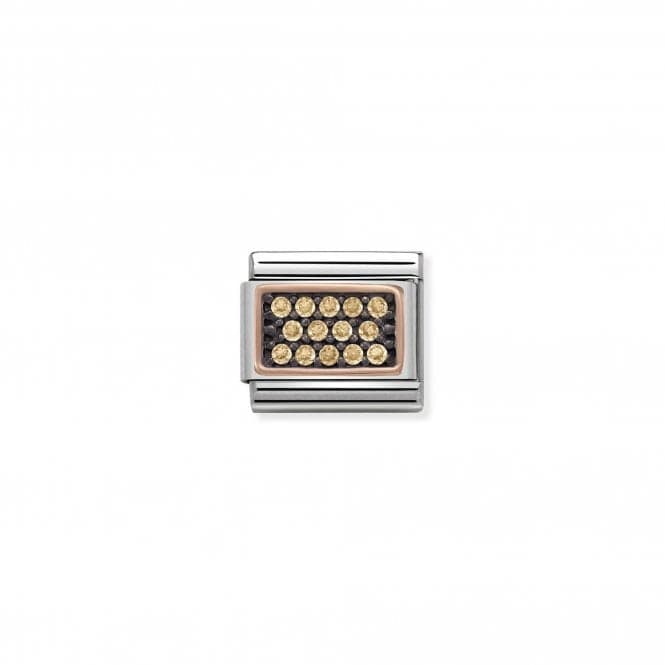 Classic Pave Zirconia Gold Rectangle Champagne Link 430313/04Nominations430313/04