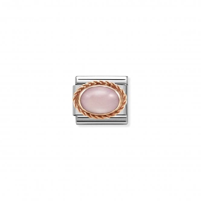 Classic Pink Gold And Stones Pink Opal Link Charm 430507/22Nominations430507/22