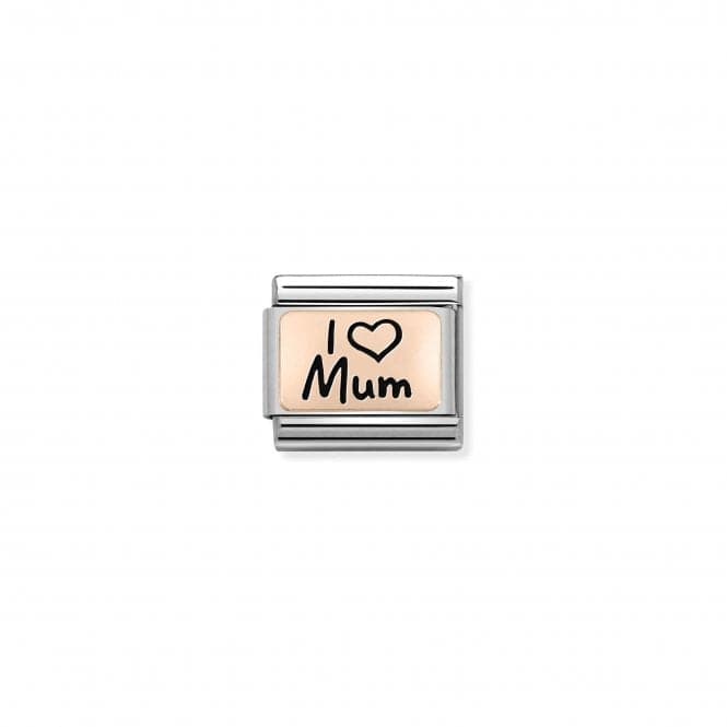 Classic Rose Gold I Love Mum Link Charm 430111/01Nominations430111/01