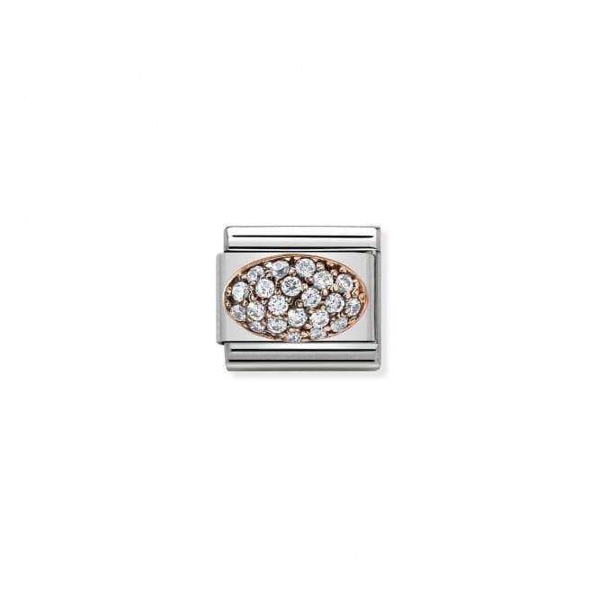 Classic Rounded Zirconia Rose Gold Dome White Link 430314/04Nominations430314/04