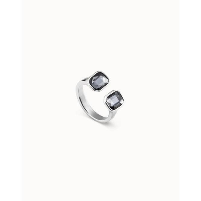 Closing Doors Grey Faceted Crystal RingUNOde50ANI0768GRSMTL12