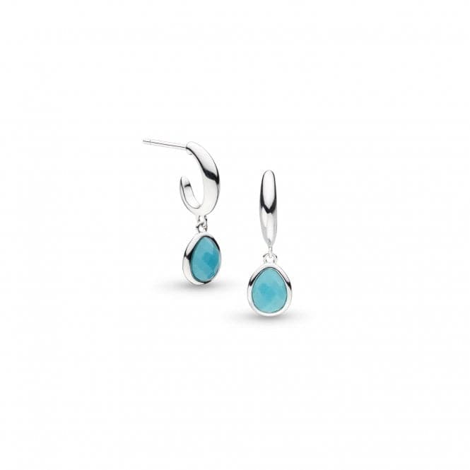 Coast Pebble Azure Gemstone Hoop Drop Earrings 50172MGKit Heath50172MG