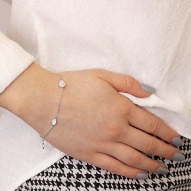 Coast Pebble Glisten Cubic Zirconia Pave Station 7.5" Bracelet 70188CZKit Heath70188CZ
