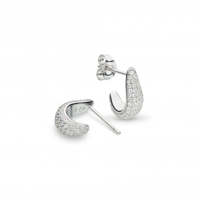 Coast Tumble Glisten Pavé Zirconia RP Semi Hoop Stud Earrings 30161CZKit Heath30161CZ