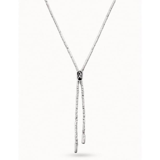 Cobra Grey Metal Faceted Crystal NecklaceUNOde50COL1690NGRMTL0U