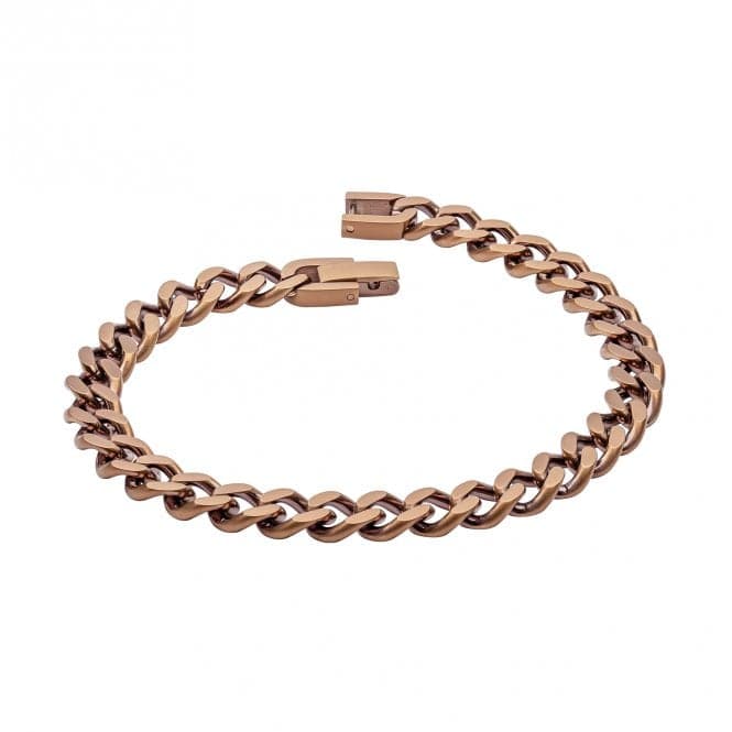 Coffee Plated Stainless Steel Spiga Link Bracelet B5451Fred BennettB5451