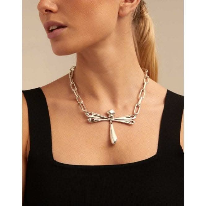 Come Fly Silver Metal NecklaceUNOde50COL1756MTL0000U