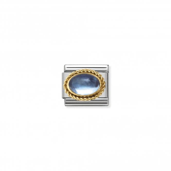 Composable Classic Gold Setting Light Blue Topaz Link 030508/13Nominations030508/13