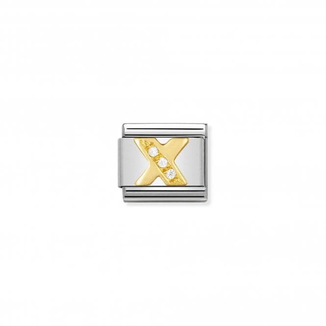 Composable Classic Letters Gold Cubic Zirconia X Link 030301/24Nominations030301/24