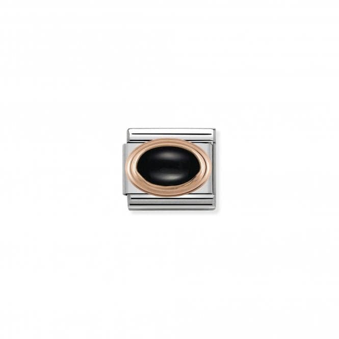 Composable Classic Oval Rose Gold Black Agate Link 430501/02Nominations430501/02