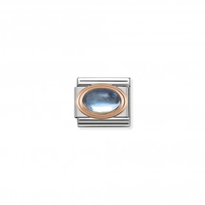 Composable Classic Oval Rose Gold Light Blue Topaz Link 430502/13Nominations430502/13