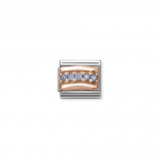 Composable Classic Pave Rose Gold Light Blue Zirconia Link 430304/05Nominations430304/05