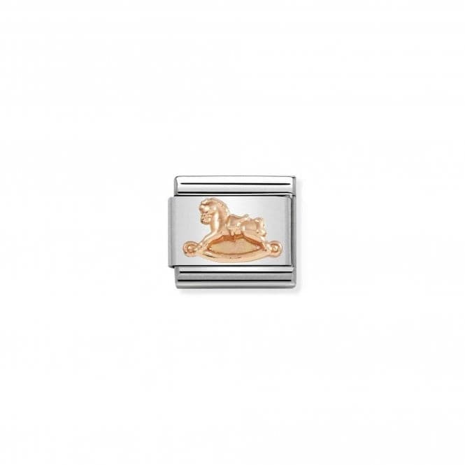 Composable Classic Relief Symbols Stainless Steel Rose Gold Rocking Horse Link 430106/15Nominations430106/15