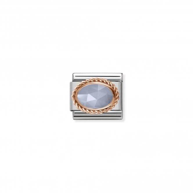 Composable Classic Stone Rose Gold Banded Agate Link 430507/33Nominations430507/33