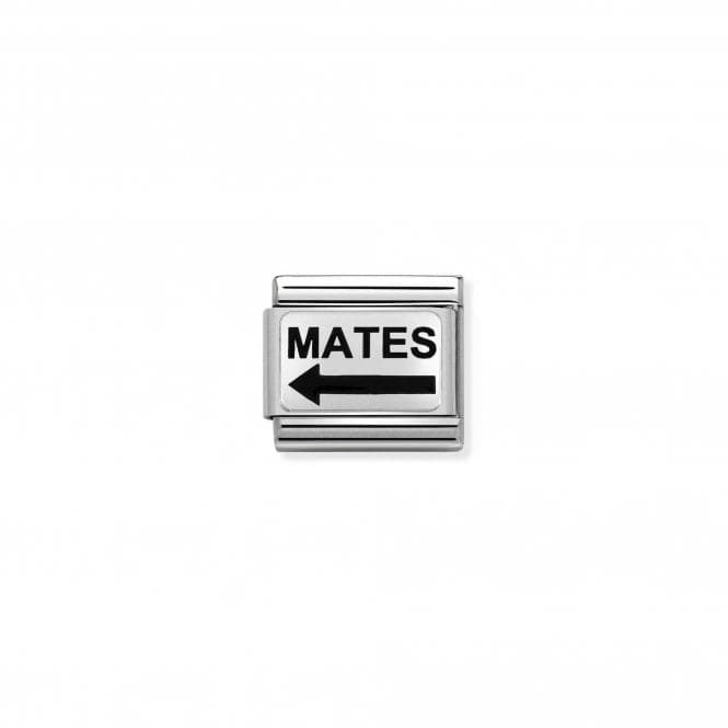 Composable Oxidized Plates Steel Enamel Silver Soul Mates Link 330208/23Nominations330208/23