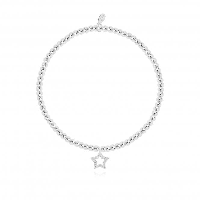 Confetti A Little Happy Birthday Silver 17.5cm Stretch Bracelet 4336Joma Jewellery4336