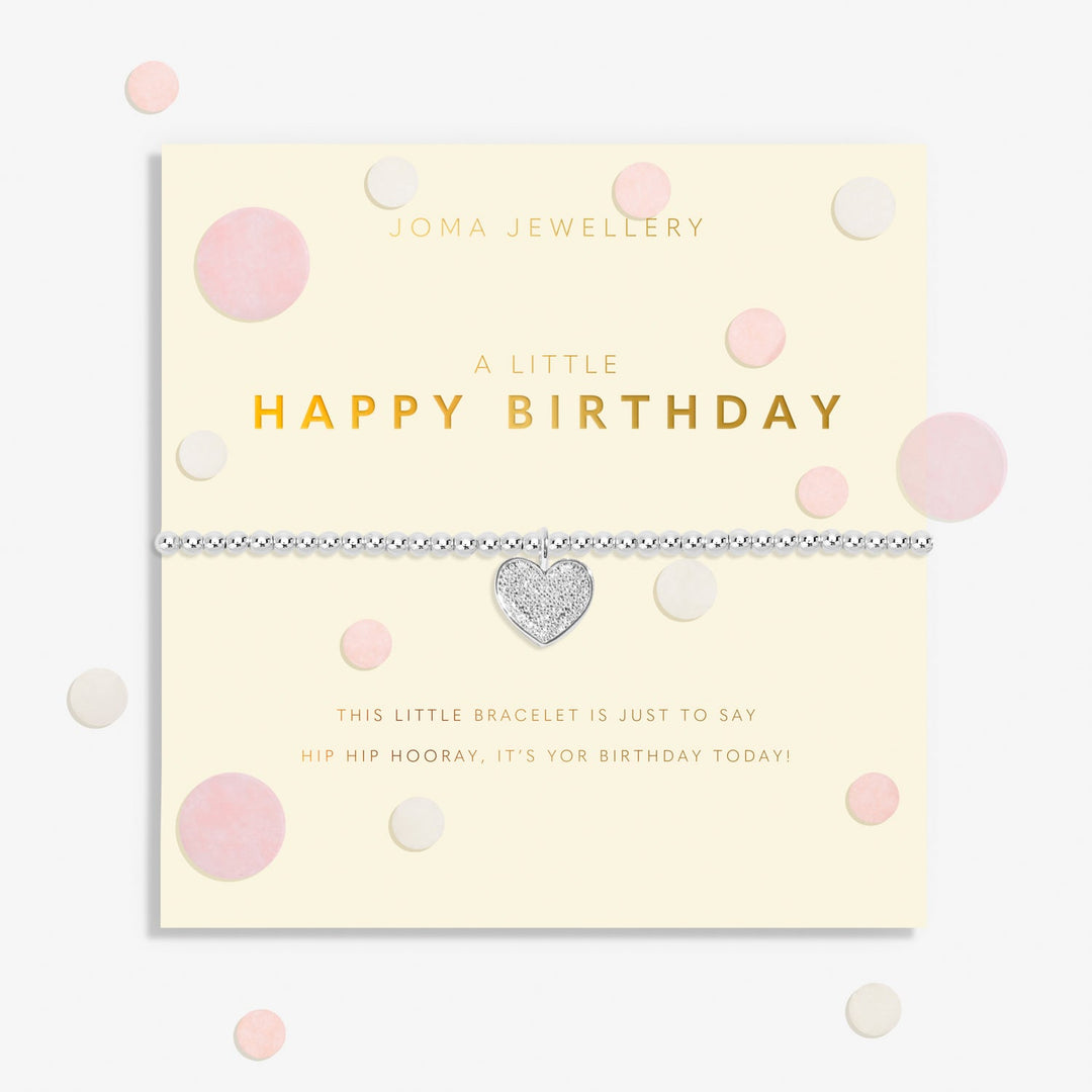 Confetti A Little Happy Birthday Silver Plated Bracelet 8543Joma Jewellery8543