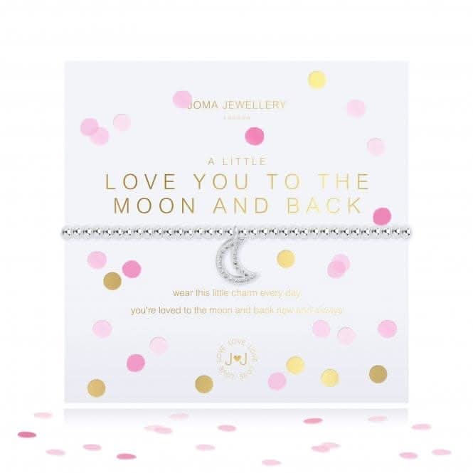 Confetti A Little Love You To The Moon And Back Silver 17.5cm Stretch Bracelet 4340Joma Jewellery4340