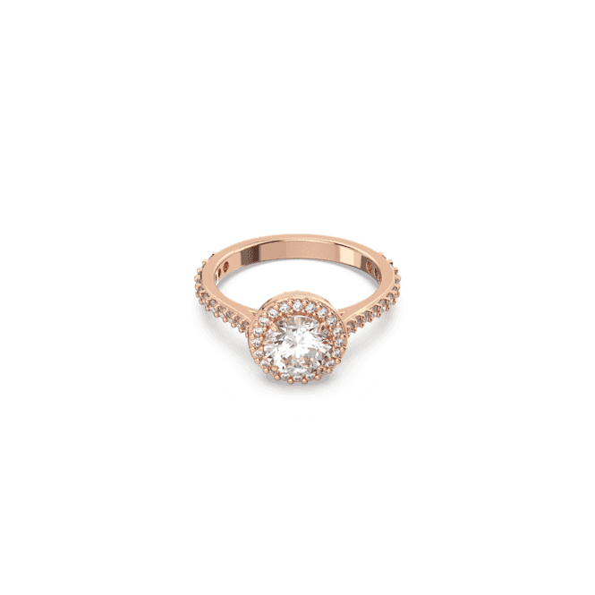 Constella Cocktail Round Cut Pavé White Rose Gold - tone Plated RingSwarovski5642639 50