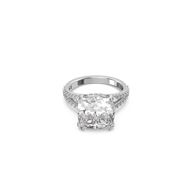 Constella Cocktail Square Cut Pavé White Rhodium Plated RingSwarovski5642629 50