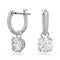 Constella Drop Round Cut White Rhodium Plated Earrings 5636717Swarovski5636717
