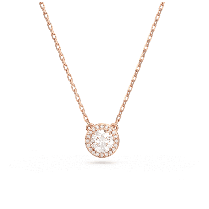 Constella Round Cut Pavé White Rose Gold - tone Plated Pendant 5636272Swarovski5636272