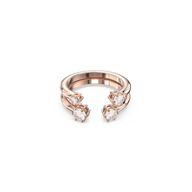 Constella Set Round Cut White Rose Gold - tone Plated RingSwarovski5640970 50