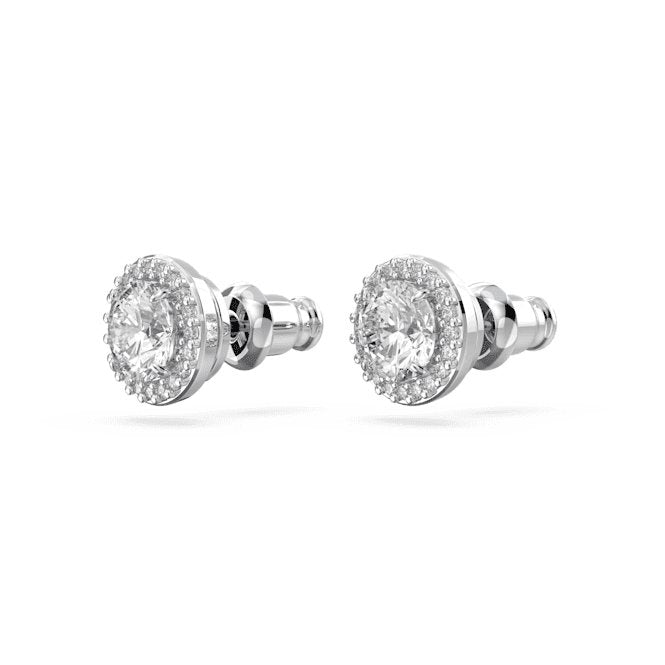 Constella Stud Round Cut Pavé White Rhodium Plated Earrings 5636269Swarovski5636269