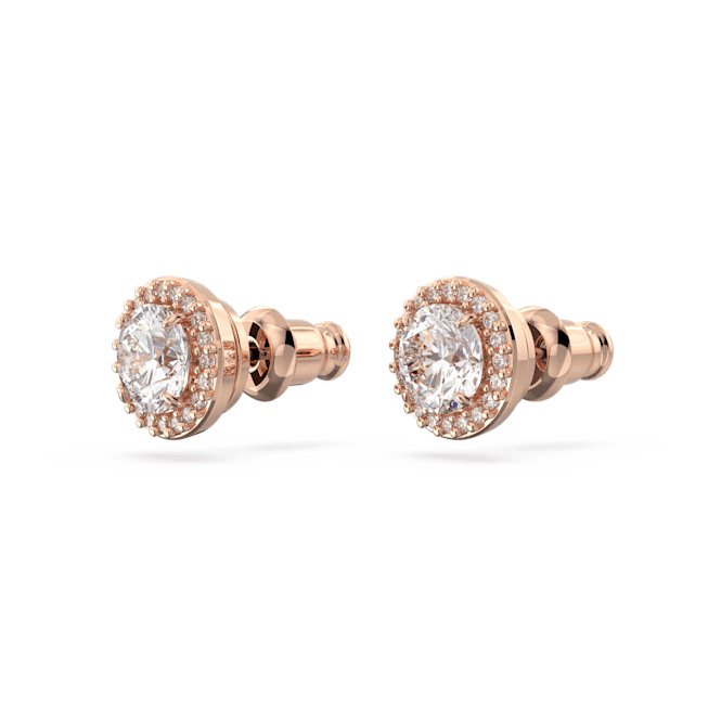 Constella Stud Round Cut Pavé White Rose Gold - tone Plated Earrings 5636275Swarovski5636275