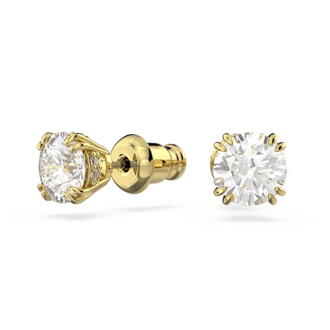 Constella Stud Round Cut White Gold - tone Plated Earrings 5642595Swarovski5642595