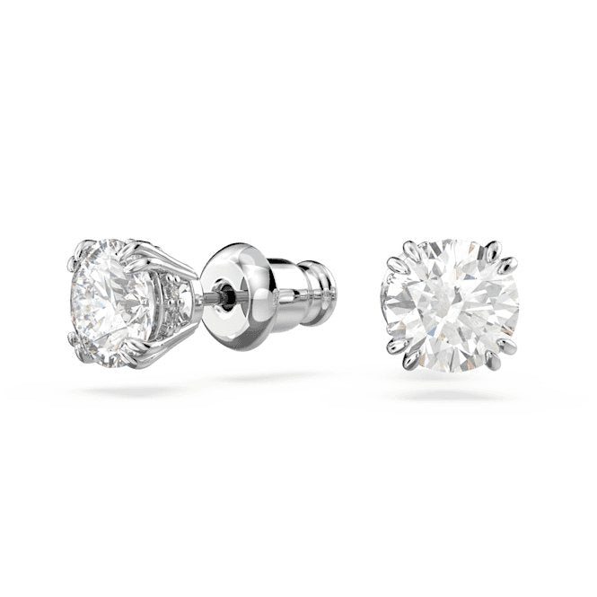 Constella Stud Round Cut White Rhodium Plated Earrings 5636712Swarovski5636712