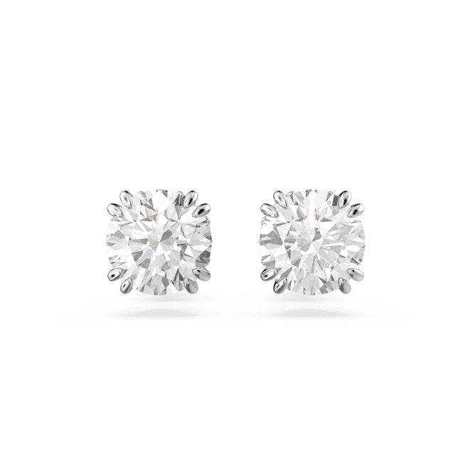 Constella Stud Round Cut White Rhodium Plated Earrings 5636712Swarovski5636712