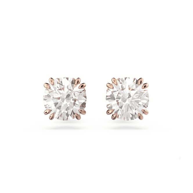 Constella Stud Round Cut White Rose Gold - tone Plated Earrings 5638801Swarovski5638801