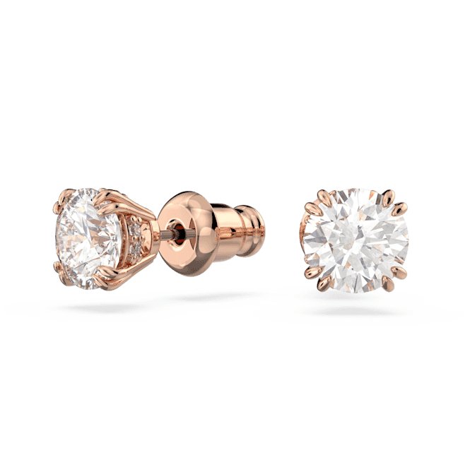 Constella Stud Round Cut White Rose Gold - tone Plated Earrings 5638801Swarovski5638801