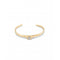 Cosmos 18k Gold - Plated Rigid Central White Zirconia Bangle PUL2431BLNOROUNOde50PUL2431BLNORO
