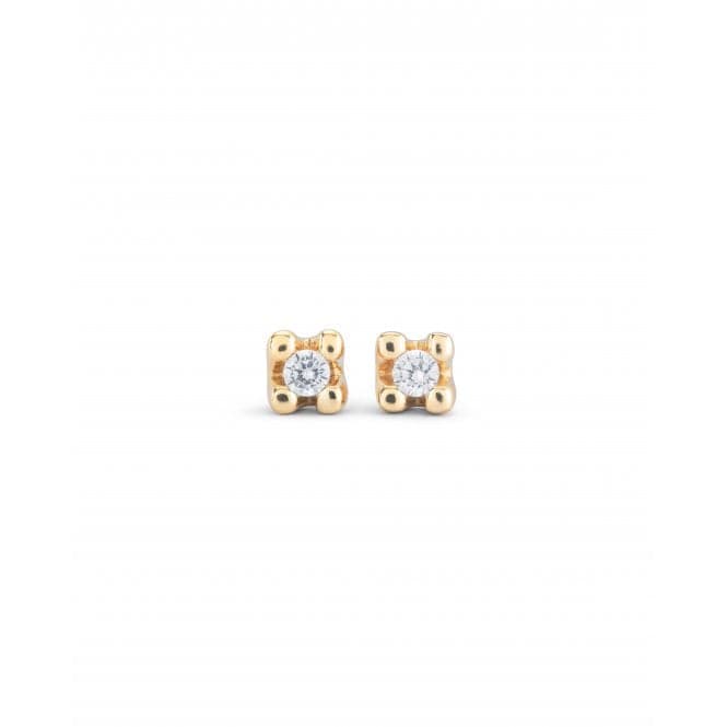 Cosmos 18k Gold - Plated White Zirconia Stud Earrings PEN0951BLNOROUNOde50PEN0951BLNORO