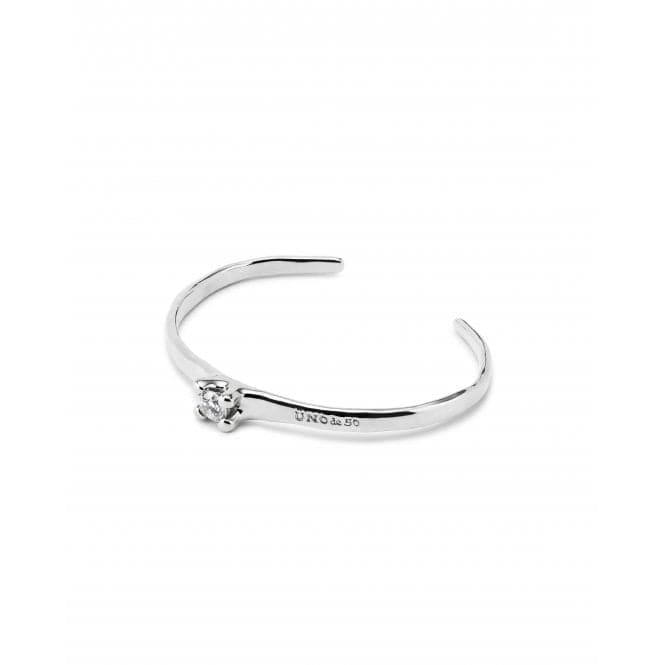 Cosmos Silver Plated Rigid Central White Zirconia Bangle PUL2431BLNMTLUNOde50PUL2431BLNMTL