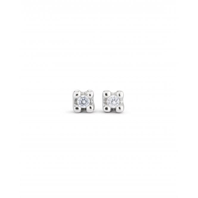 Cosmos Silver Plated White Zirconia Stud Earrings PEN0951BLNMTLUNOde50PEN0951BLNMTL