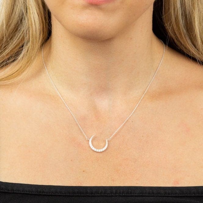 Crescent Moon Necklace with Zirconia N4424CBeginningsN4424C