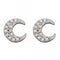 Crescent Moon Stud Earrings with Zirconia E5986CBeginningsE5986C