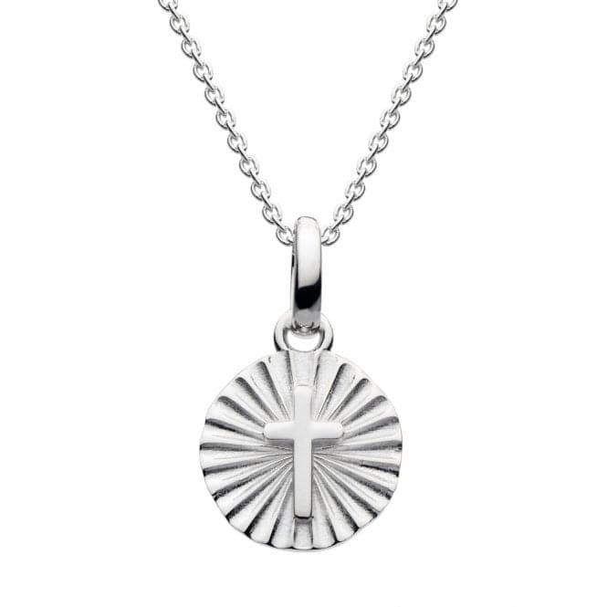 Cross Ridged Disk Pendant 9298HPDew9298HP