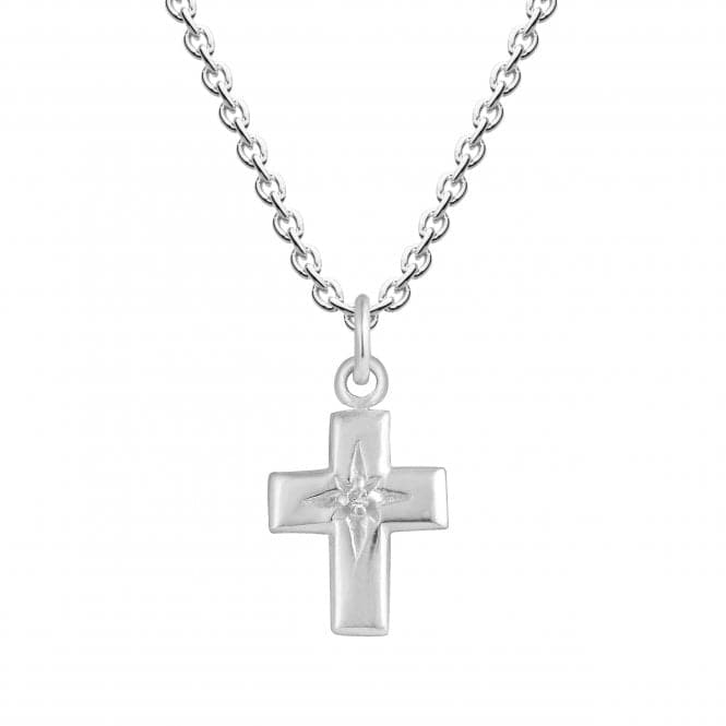 Cross with Star Set Zirconia Pendant 9456CZDew9456CZ