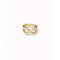 Crossed Golden Metal RingUNOde50ANI0732ORO00009