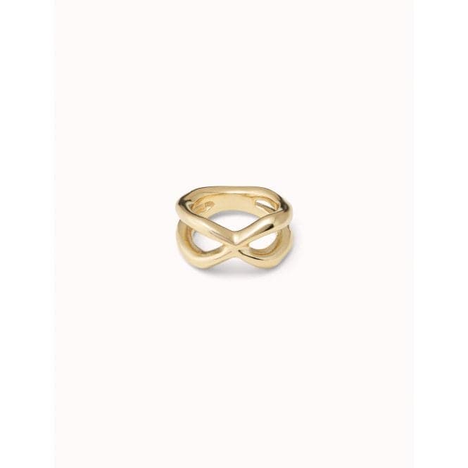 Crossed Golden Metal RingUNOde50ANI0732ORO00009