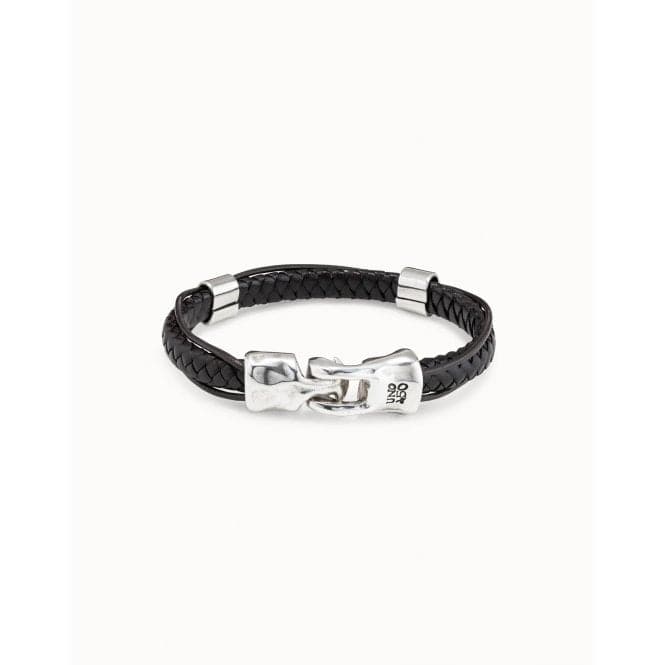 Crossing Silver Leather BraceletUNOde50PUL1189MARMTLXL