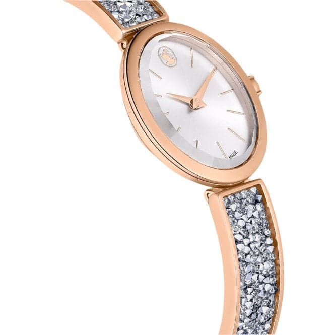 Crystal Rock Swiss Made Rose Gold - tone finish Oval Watch 5656851Swarovski5656851