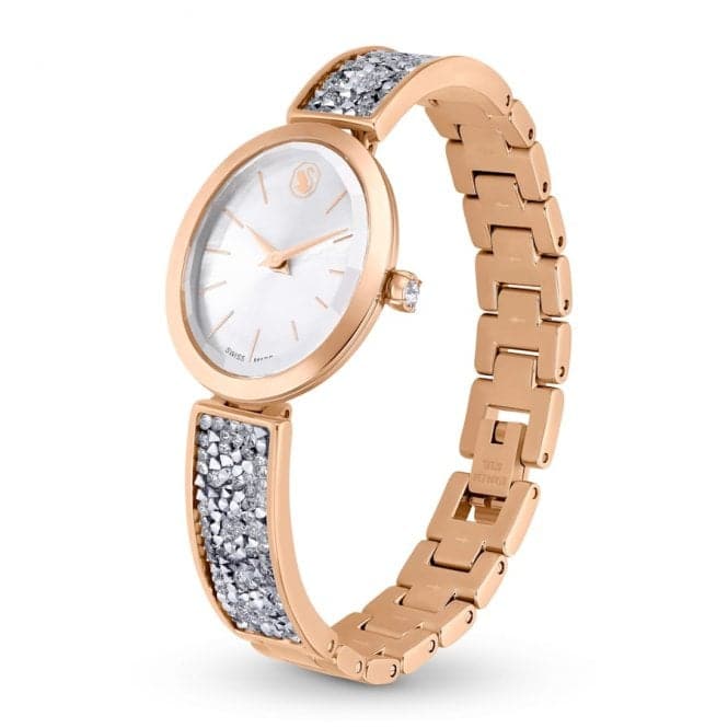 Crystal Rock Swiss Made Rose Gold - tone finish Oval Watch 5656851Swarovski5656851