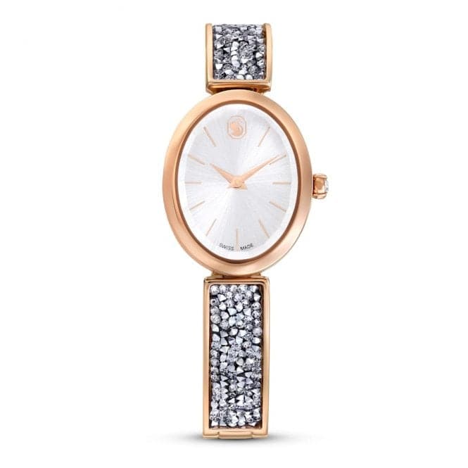 Crystal Rock Swiss Made Rose Gold - tone finish Oval Watch 5656851Swarovski5656851