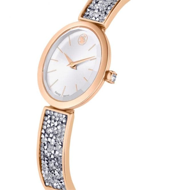 Crystal Rock Swiss Made Rose Gold - tone finish Oval Watch 5656851Swarovski5656851