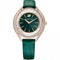 Crystalline Aura Leather Strap Green Rose Gold - tone Finish Watch 5644078Swarovski5644078